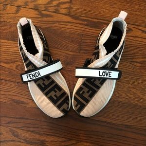 Fendi RocKoko Knit FF Logo Sneakers Size 37
